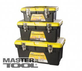 MasterTool Ящики для інструменту комплект 3 шт.13"+16"+19", знімні органайзери, мет. замки