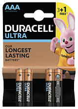 Батарейка Duracell LR03 AAA MN2400 Ultra уп. 1x(3+1) шт.