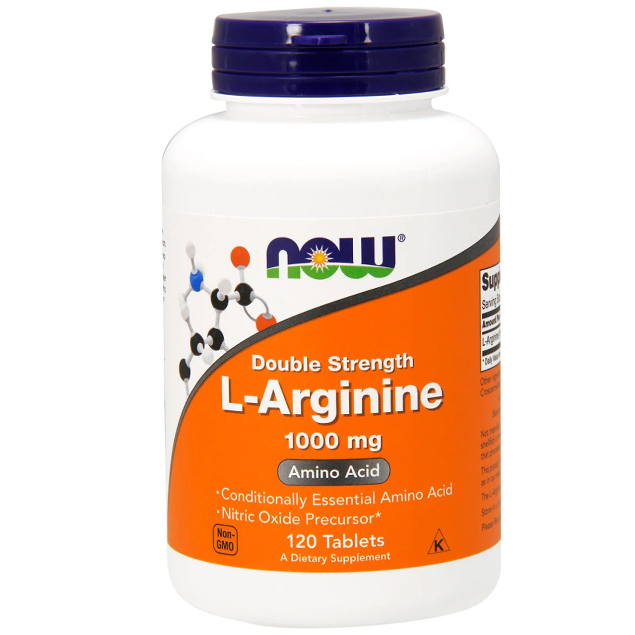 L-аргинин / L-Arginine, Double Strength, 1,000 mg, 120 таблеток, Now Foods