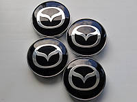 Колпачки заглушки в литые диски Mazda 60/56/10 мм. Черные