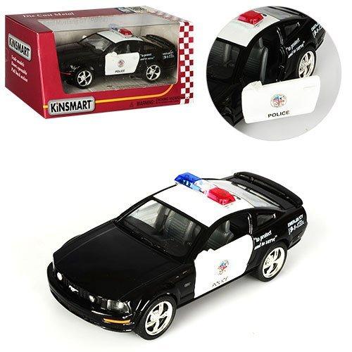 Машинка інерційна металева Ford Mustang GT Police 2006, відчиняються двері, Kinsmart, в коробці