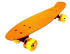 Скейт Пенні Борд чорний з світяться колесами LED(Пенні лайт) оригінал, фото 6