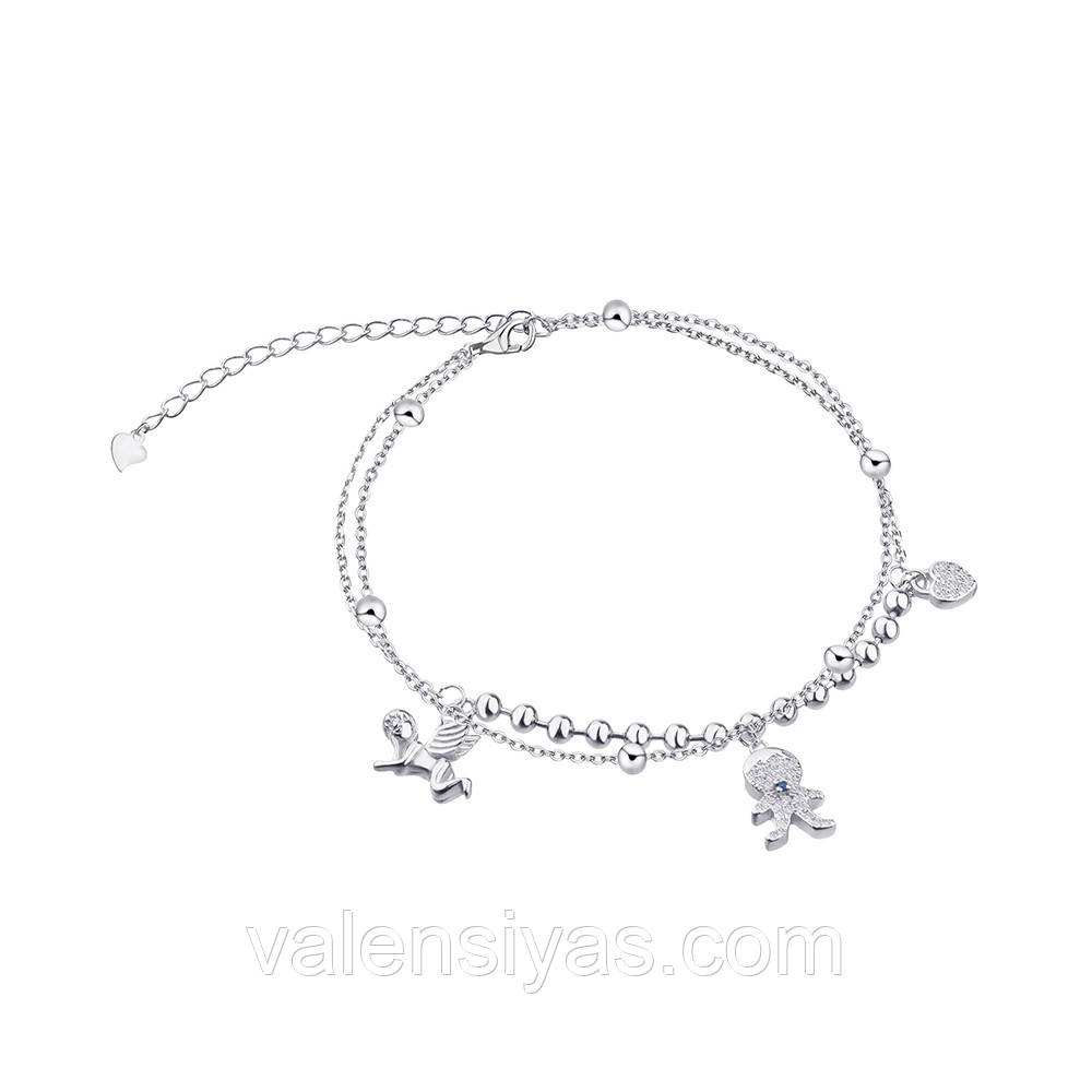Срібний браслет з Ангелочком