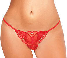 РОЗПРОДАЖ СКЛАДУ Еротичні трусики метелика S Червоний ( 200 009 )