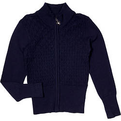Кофта дитяча «MODALORA» на блискавці, прикрашена стразами Синій