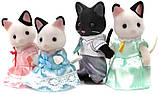 Набір Сільвання Фемелі Сім'я Чорно-білих кошенят, Tuxedo Cat Family, фото 2