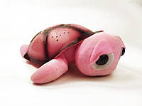 Ночник черепаха звездное небо, музыкальный плюшевый ночник-проектор Marry "Черепаха", розовый