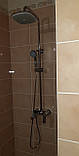 Душова система зі змішувачем із поворотним виливом із верхнім і ручним душем HB Milano 003-J, фото 8