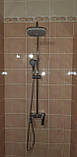 Душова система зі змішувачем із поворотним виливом із верхнім і ручним душем HB Milano 003-J, фото 9