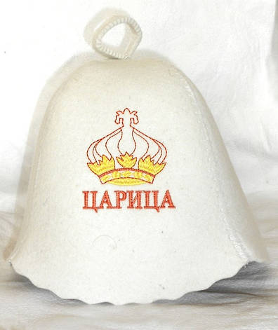 Шапка для бані з вишивкою "Царка" ШБ3, фото 1