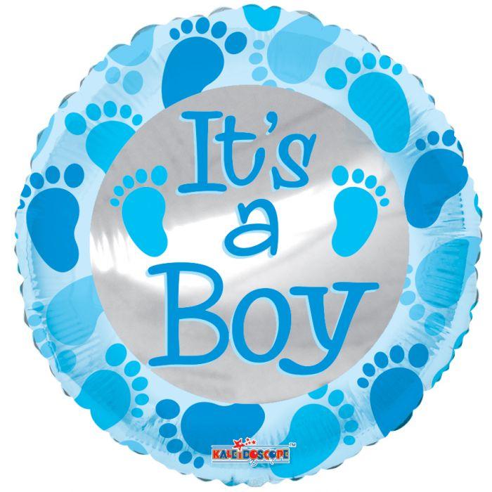K 18" Baby Boy Feet Blue (Малюк із малюнком синіх ніжок)