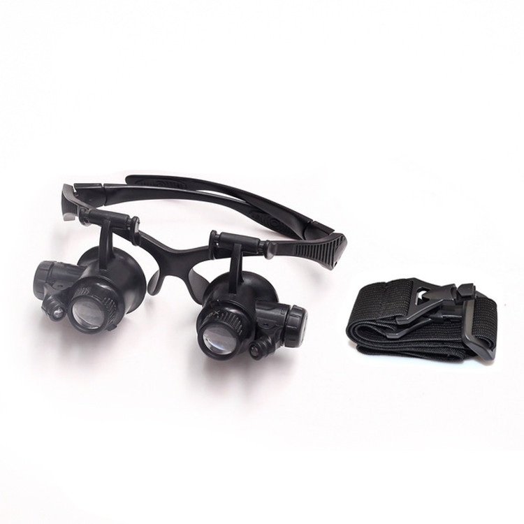 Бінокулярні окуляри-лупи 9892G2 20X з Led-підсвіткою