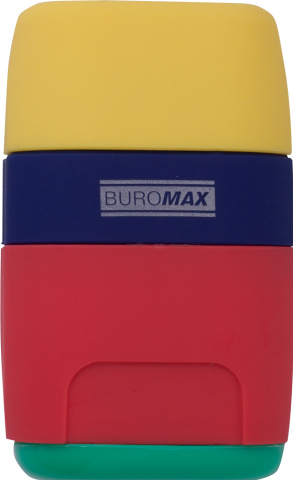 Точилка + Гумка BM.4771 2отв. пластикова з контейнером (16/576), фото 1