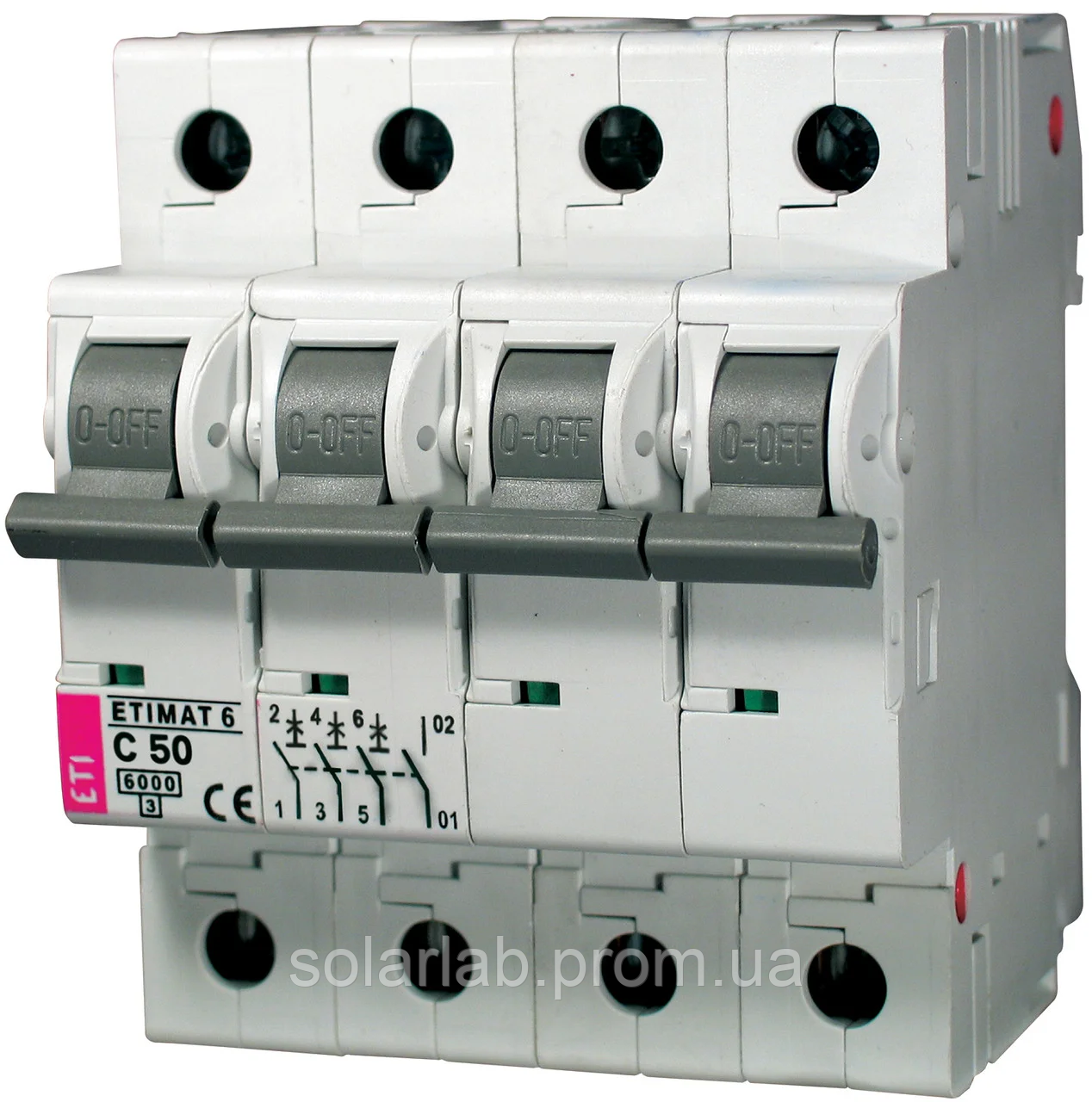 Автоматичний вимикач ETIMAT 6 3p+N C 50A (6kA)
