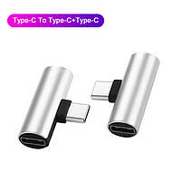 USB Type-C адаптер разветвитель 2 в 1 XoKo AC-215 (USB Type-C & USB Type-C) Silver