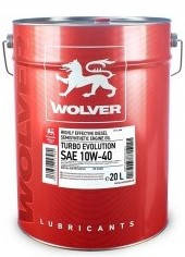 Олива моторна Wolver Turbo EVOLUTION SAE 10W-40 API CI-4/SL (Бочка 20 л)