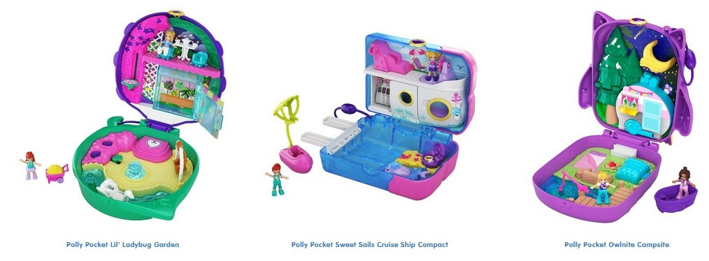 Поллі покет Polly Pocket Lil' Ladybug Sweet Garden Sails Cruise Ship Owlnite Campsite