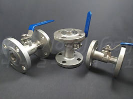 Крани кульові нержавіючі фланцеві односкладові