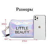 Жіноча голографічна сумка через плече дитяча сумка LITTLE BEAUTY чорна, фото 11