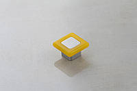 Мебельная ручка Poliplast РП-14 резиновая желтая