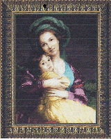 Схема вышивки крестом на бумаге Мадонна с младенцем