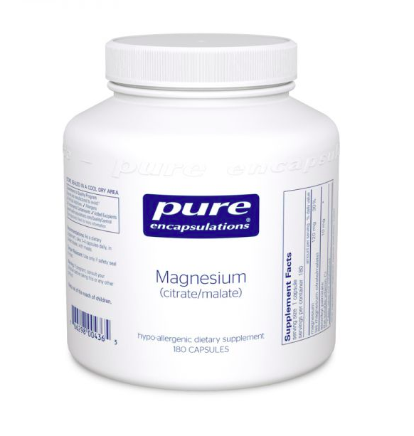 Pure Encapsulations Magnesium (Citrate/Malate) / Магній цитрат малат 180 капсул