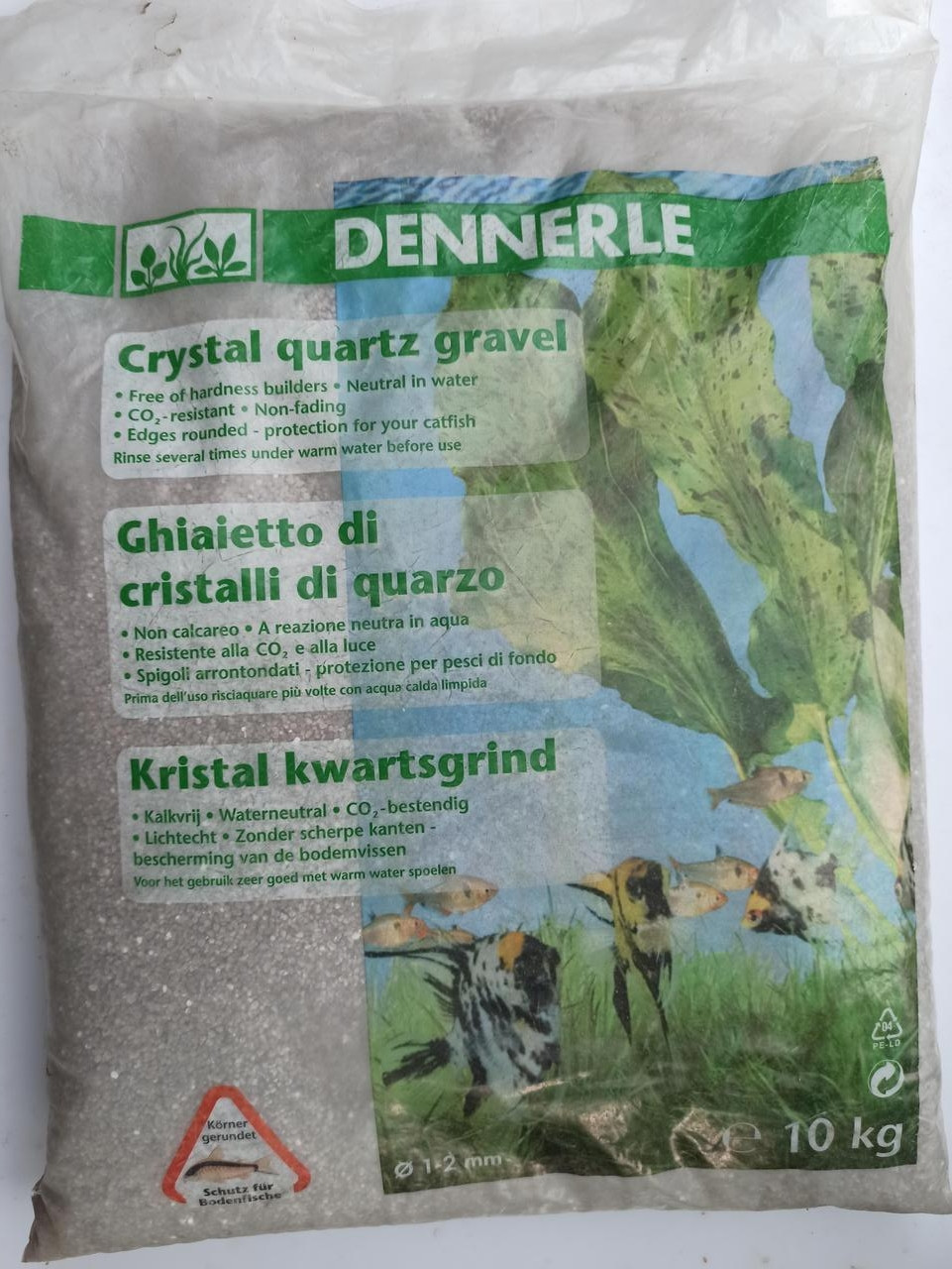 Ґрунт для акваріума Dennerle Crystal Quartz Gravel Natural Whitel 10 кг