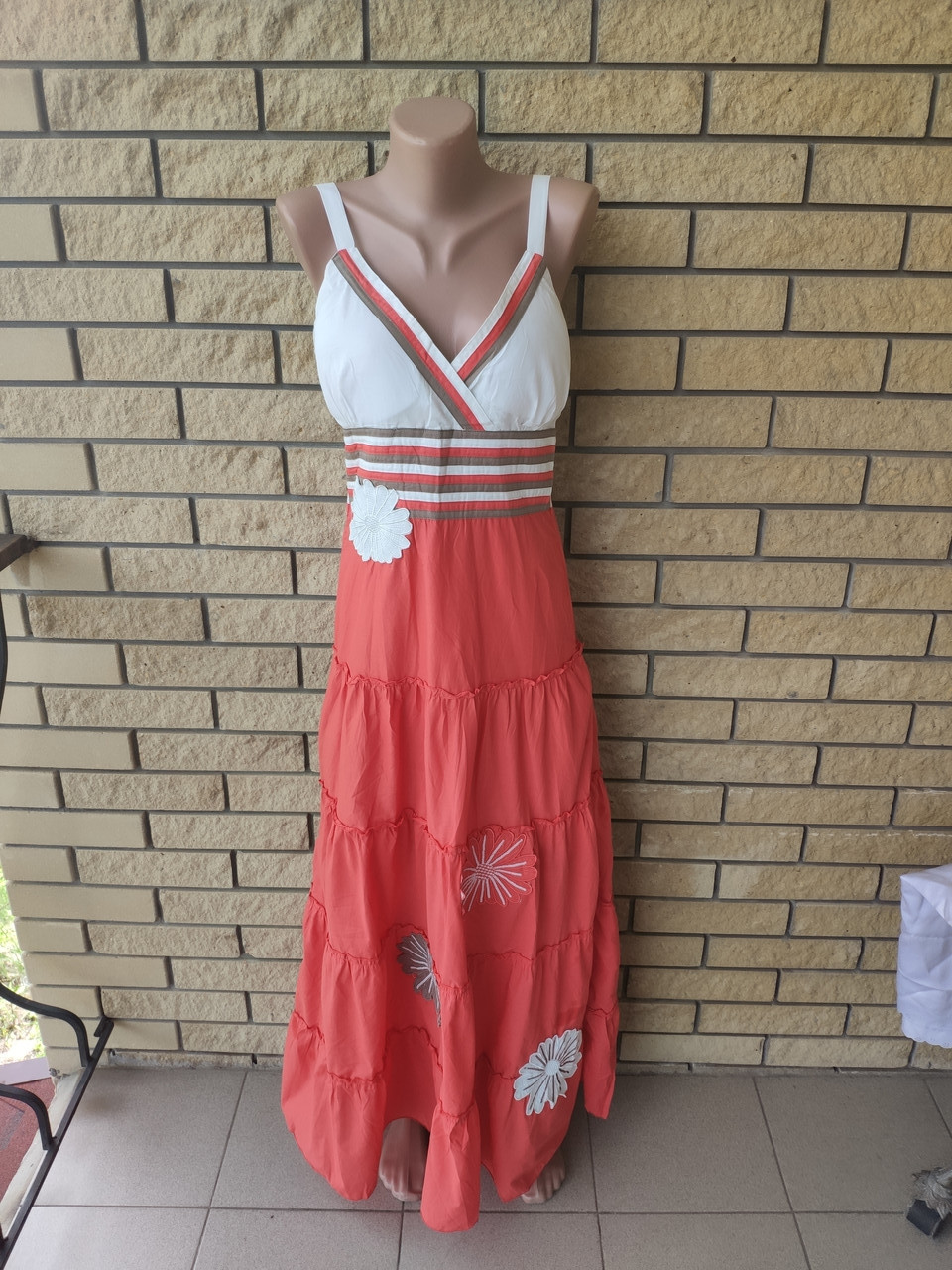 Сарафан котоновий довгий, у підлогу, є великі розміри WHOLE FORKS, Туреччина