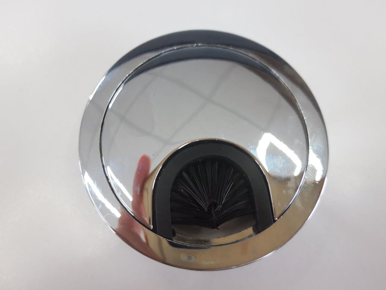 Пропуск (заглушка) кабелю хром 60 мм GTV, фото 1