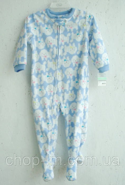 Человечек, слип (пижама), рост 98-110 см Carters (флис) "Пуделя" / сліп чоловічок фліс (ріст 98-110 см)