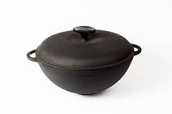 5,5 л Казан чавунний емальований Сітон з чавунною кришкою (каструля WOK)