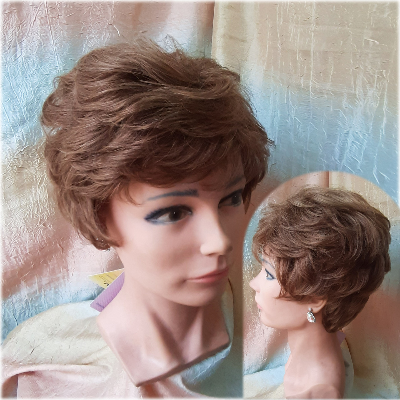 Перука з натурального волосся пишне русявий 550V HH-12, фото 1