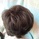 Парик из натуральных волос пышный каштановый 550V HH-33, фото 8