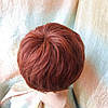 Перуки з натуральних волосся стрижка коротка яскраво-мідний 3771HH-33, фото 7