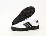 Жіночі кросівки Adidas Samba Rose White Black Gum, кросівки адідас самба, фото 4