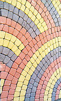 Тротуарная плитка "Римский камень" цветная 80 мм
