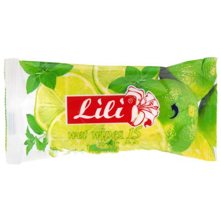 Вологі серветки Lili 15 шт Мята