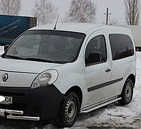 Пороги боковые (подножки-площадка) Renault Kangoo 2008+ (Ø60)