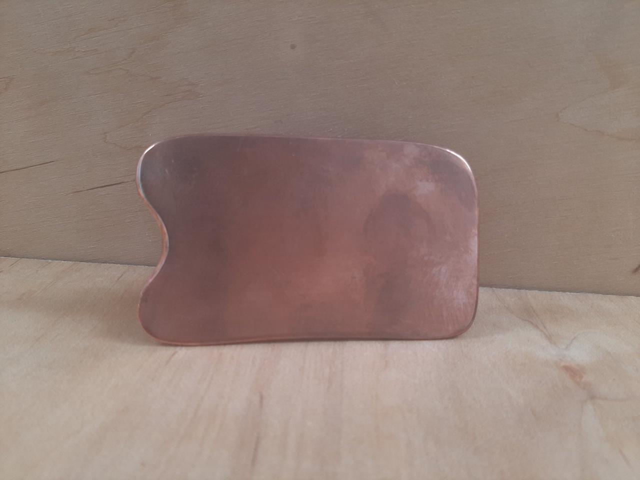 Скребок Гуаша Мідний прямокутний, фото 1