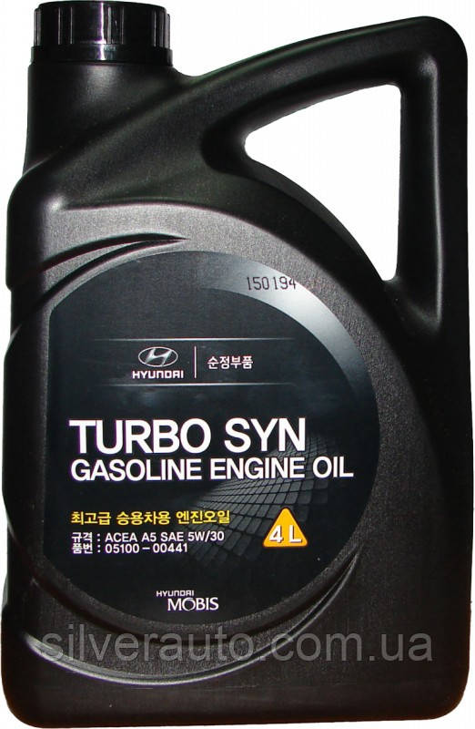Моторное Масло Mobis (Hyundai/Kia) Turbo Syn Gasoline 5W-30 4л — Купить ...