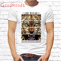 Крута футболка футболка чоловіча з принтом Swag "Be Wild"