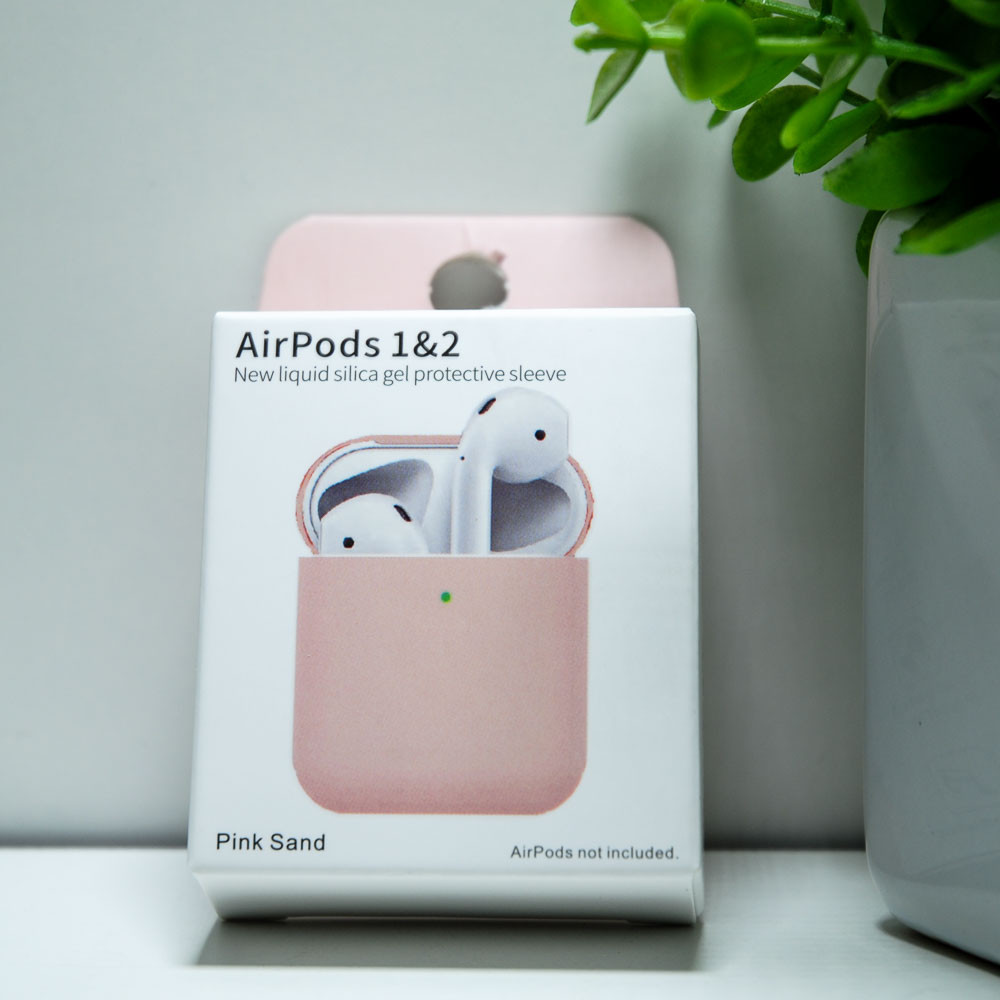 Силіконовий чохол AirPods 1/2 рожевий