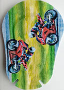 Італійський гіпоалергенний дитячий очний пластир - оклюдер Ortopad "Мотоцикл" по 10шт