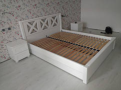 Ліжко дерев'яна Кантрі біла 160/200