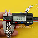 Масивний срібний браслет чоловічий широкий Пітон (Венеція). Ширина 11 мм. Вага 30 грамів. Довжина 24 см, фото 5