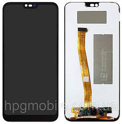 Дисплей для Huawei Honor 10 (COL-AL10, COL-L29, COL-L19), модуль (екран, сенсор), без сканера відбитка пальця Чорний