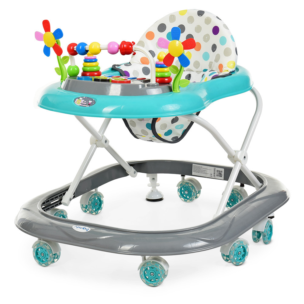 Ходунки дитячі Bambi M 3619 (музика, ігрова панель, силіконові колеса, регулювання по висоті)