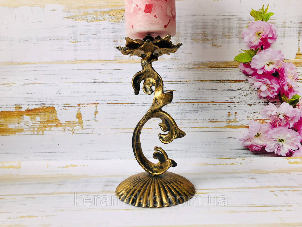 Декоративний кований свічник "Дзен" ручної роботи КерамКлуб, фото 1