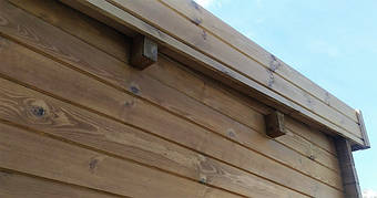 Дом деревянный из профилированного бруса 3х8 м, 3х3 м - открытая зона, 3х 5 м закрытая 12