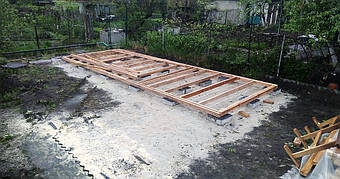 Дом деревянный из профилированного бруса 3х8 м, 3х3 м - открытая зона, 3х 5 м закрытая 25